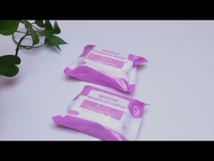 مناديل مبللة لإزالة المكياج بزيت جوز الهند بالجملة، والصبار، وفيتامين هـ، وحمض الهيالورونيك